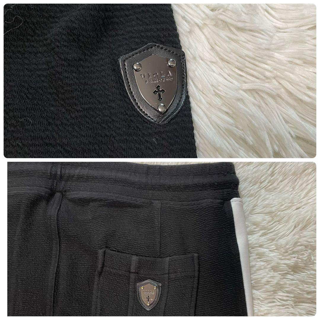 美品/ XL VIOLA RUMORE ジャージ　セットアップ 黒　シルバーロゴ