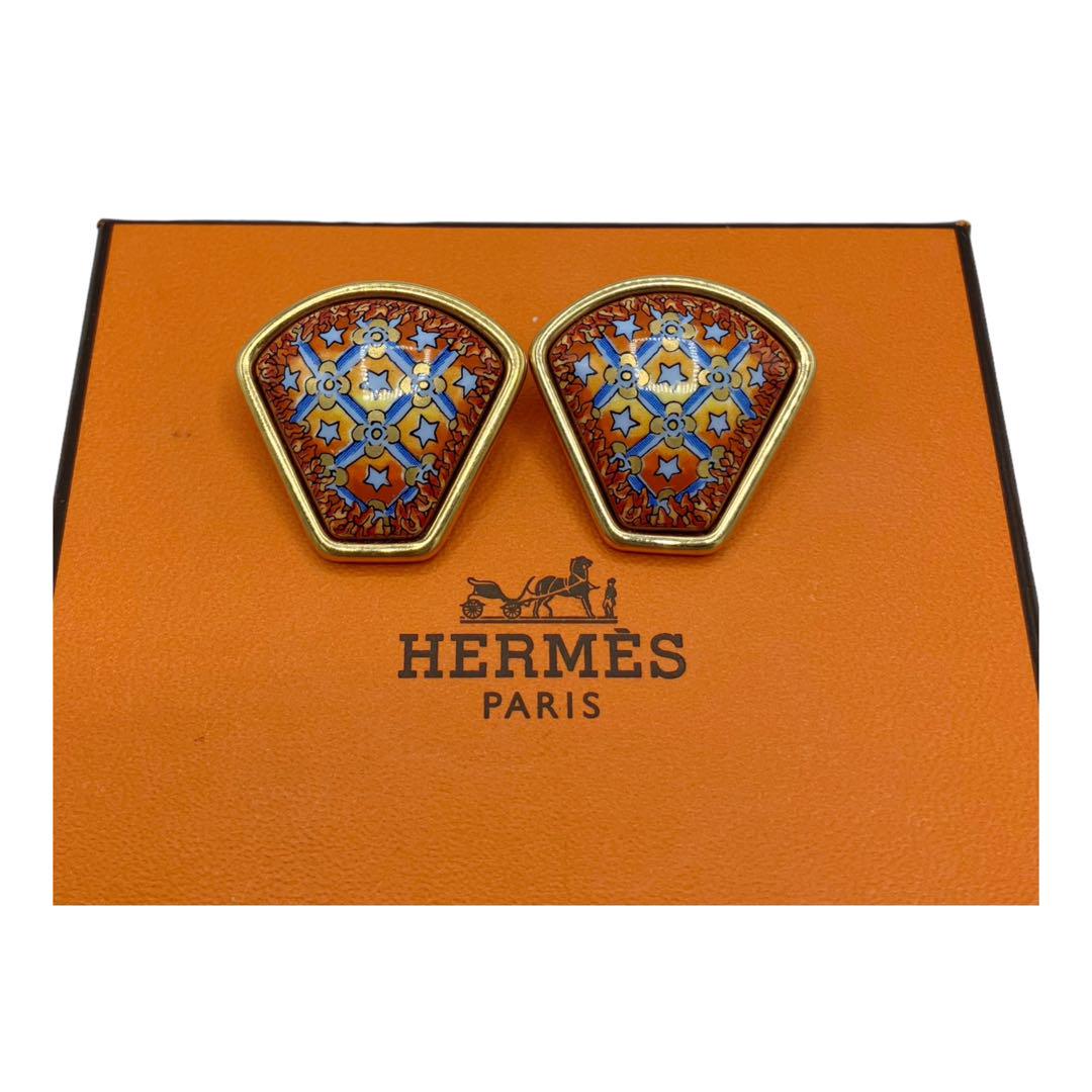 ⭐️美品⭐️ エルメス エマイユ イヤリング レッド × ゴールド
