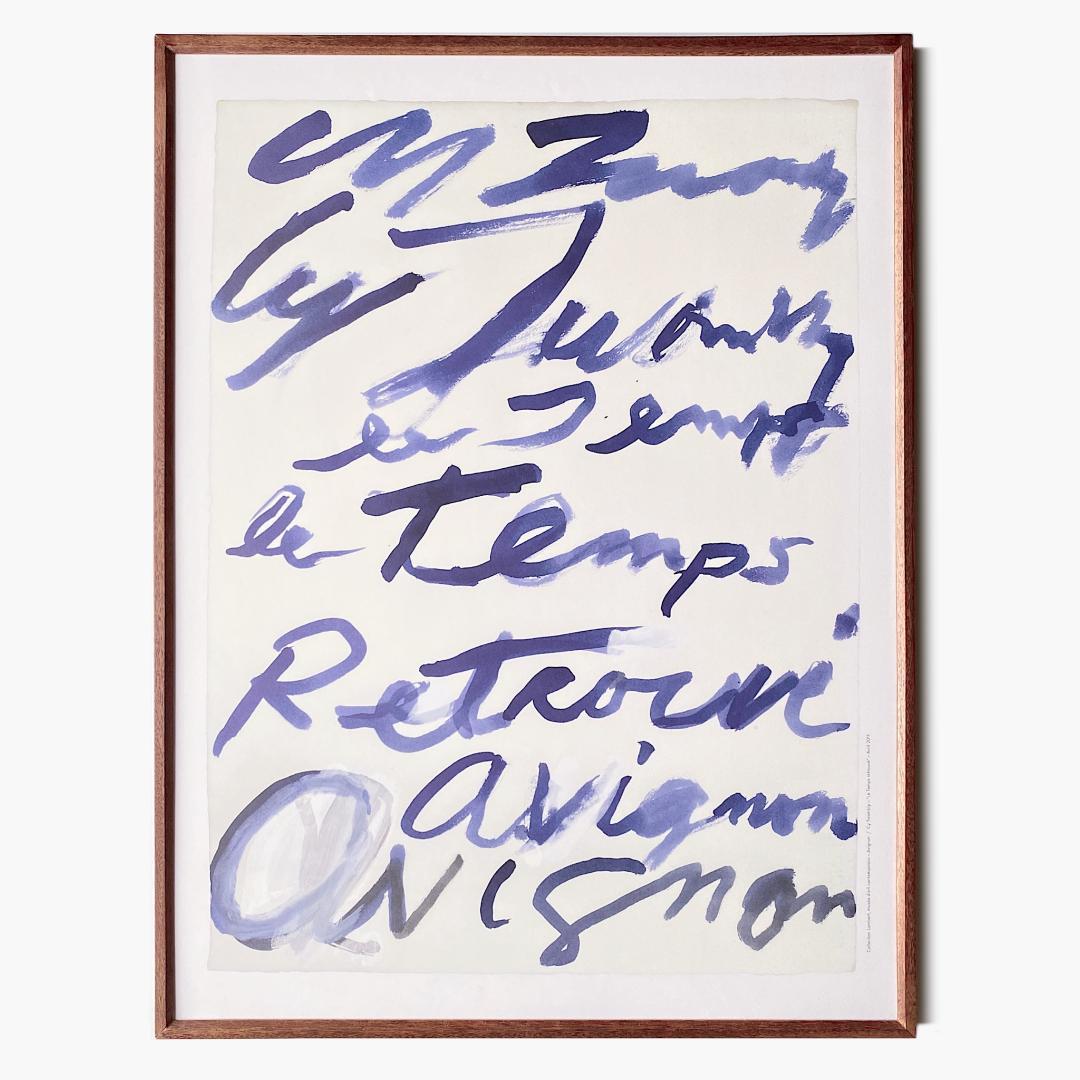 新しい到着 トゥオンブリー Twombly サイ Cy 額縁付き ポスター 展覧会 ...