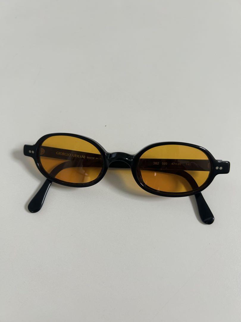 EMPORIO ARMANI オーバルサングラス ブラックレンズ　イタリー GIORGIO ARMANI サングラス オーバル arcive イタリア製 - メルカリ