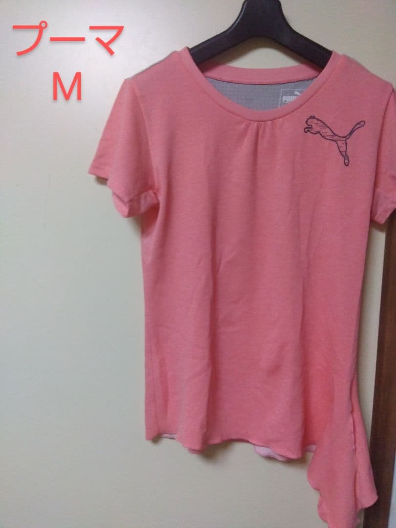 プーマピンク半袖TシャツM