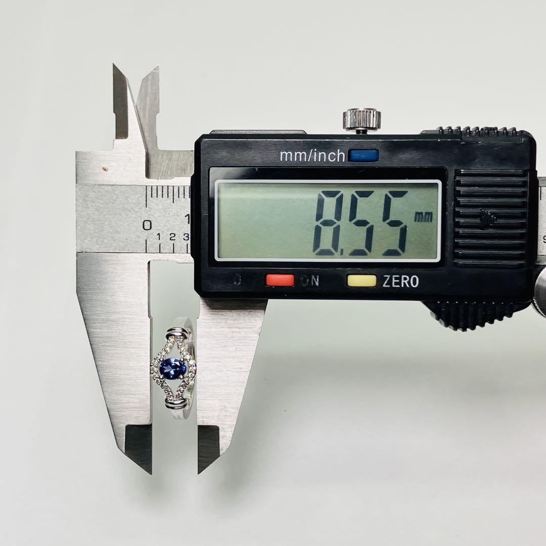 K10WG ダイヤモンド付 タンザナイト リング TZ0.35 D0.10