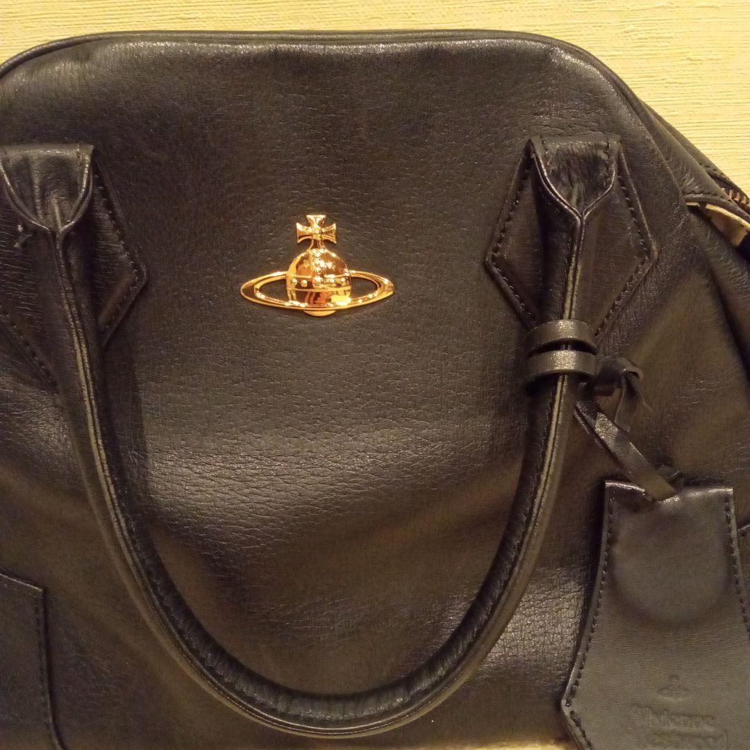 Vivienne　Westwood　 黒 ハンドバッグ ゴールド金具 廃盤品 ヴィヴィアンウエストウッド ハンドバッグ ゴールド