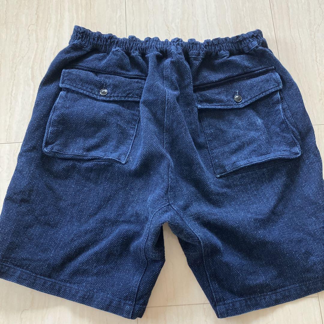 ワークノットワーク　WNW 刺し子　サシコ　ショート　パンツ　ハーフ　インディゴ