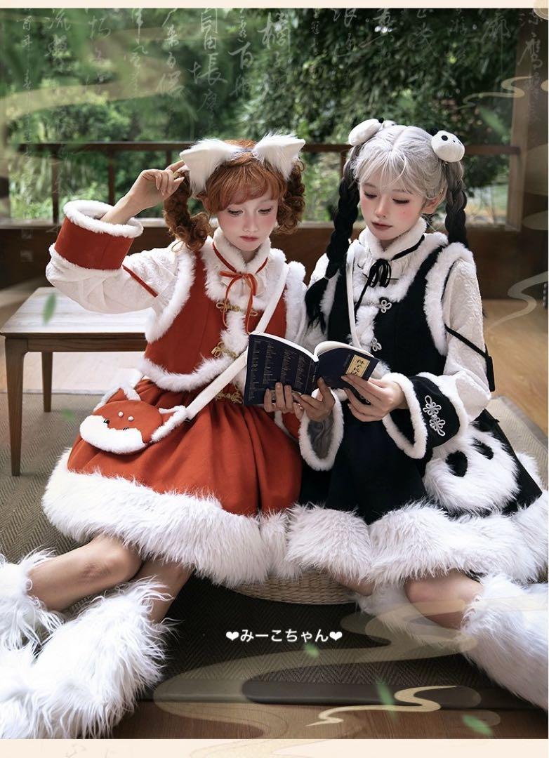 お歳暮 中華赤狐 フルセット ロリータ ロリィタ しゅくれどーる 華ロリ スカート
