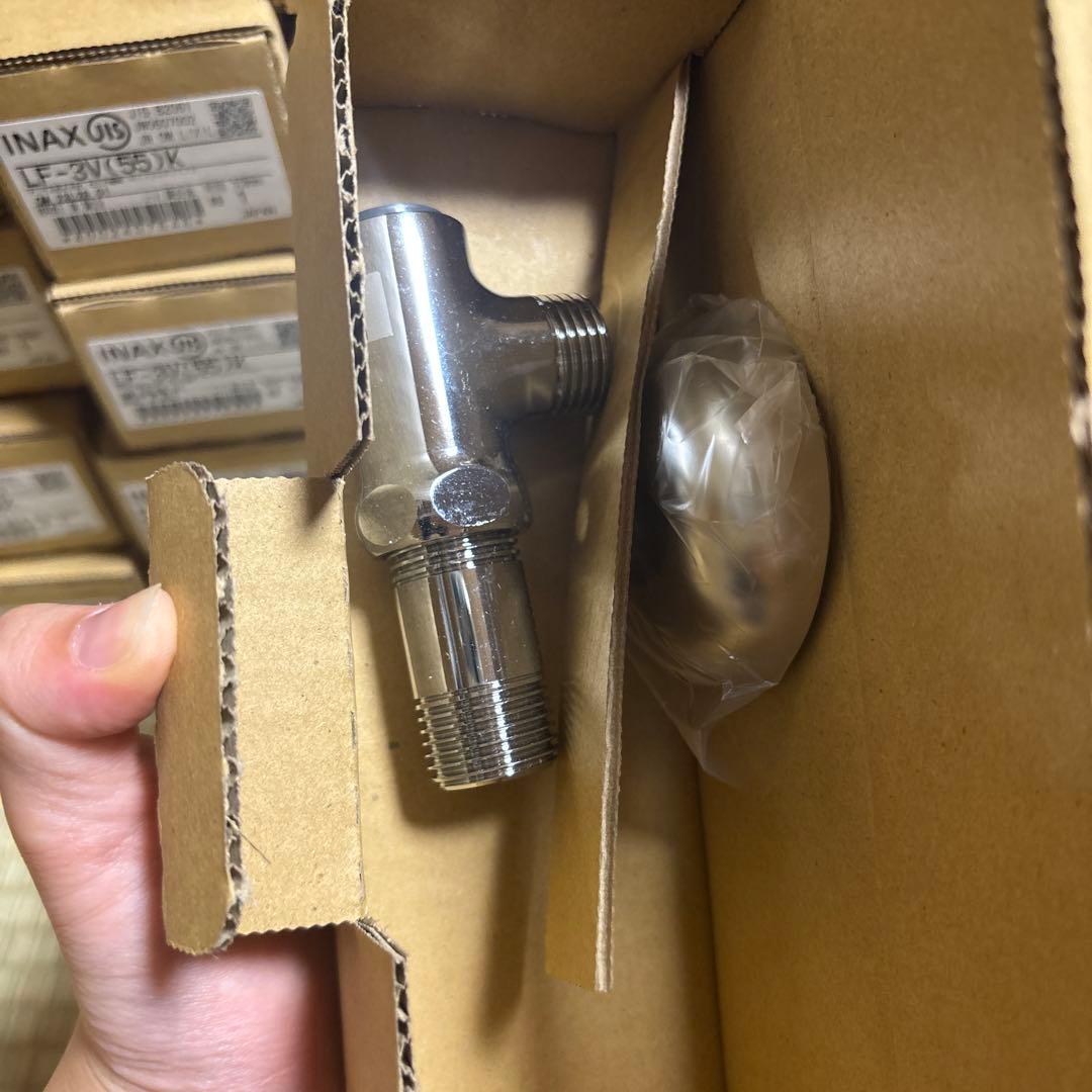 LIXIL.INAX アングル形止水栓 LF-3V（55）K 28個