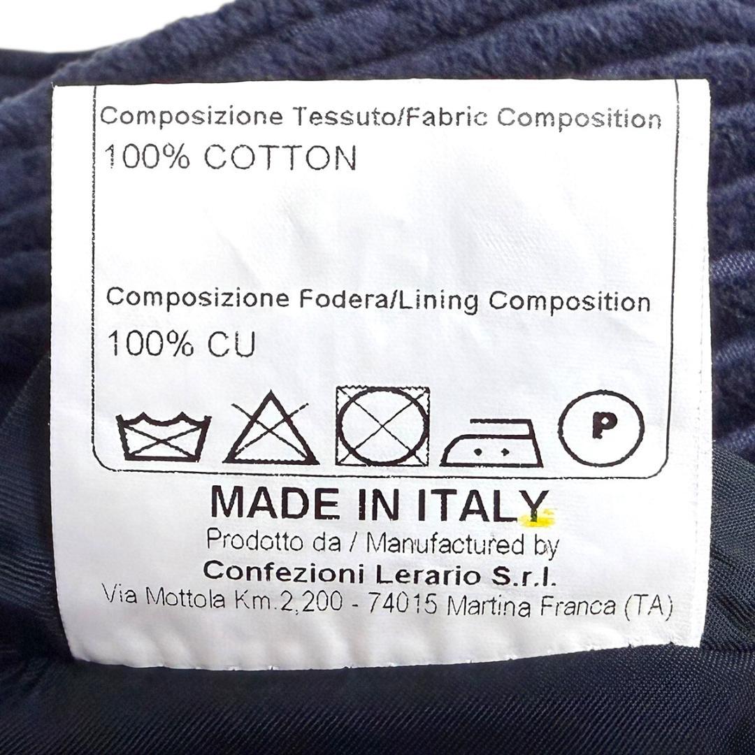 J3249 美品 タリアトーレ くるみボタンコーデュロイチェスターコート 紺48 J3249 美品 タリアトーレ くるみボタンコーデュロイチェスターコート 紺48
