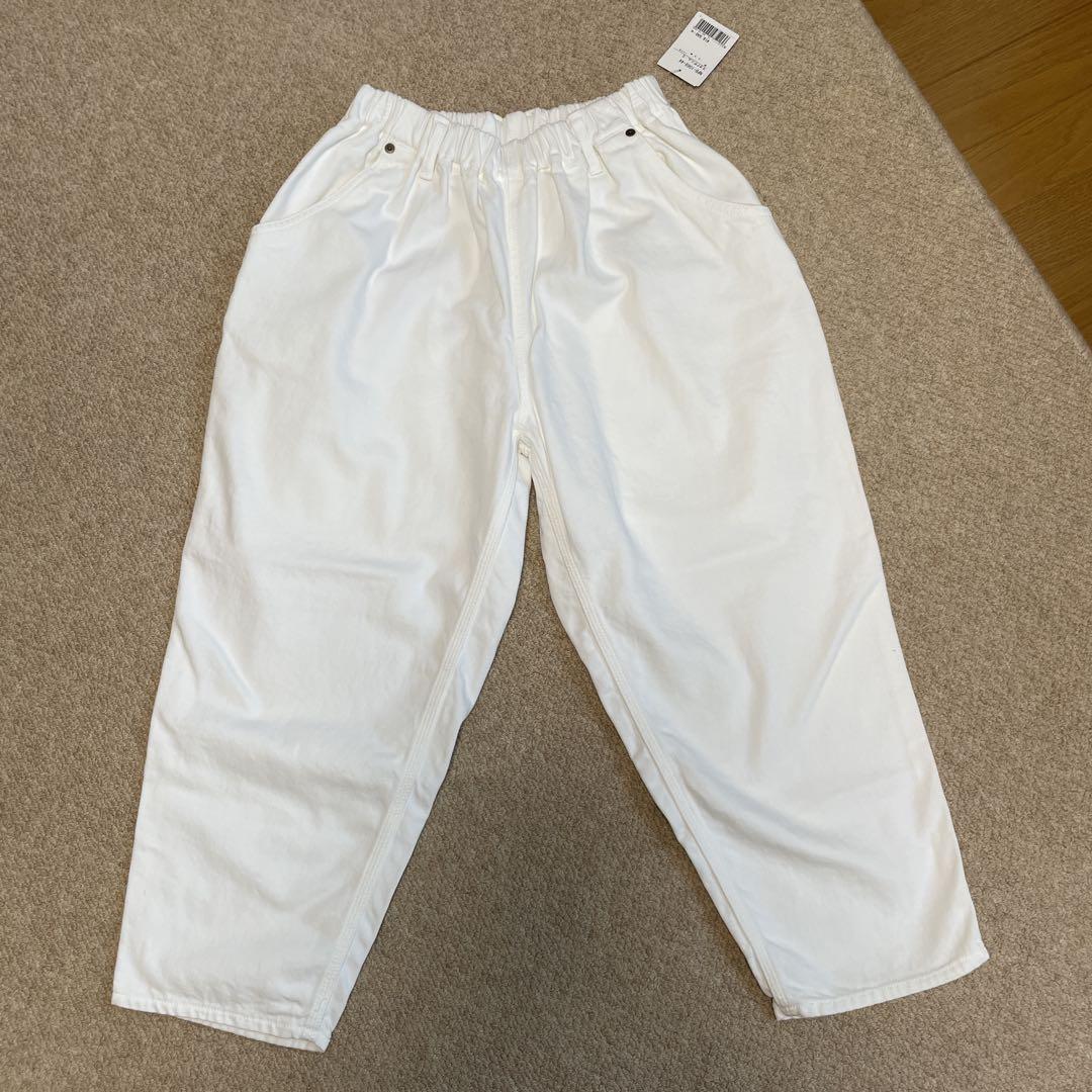 新品未使用！BASCOマオパンツ ホワイトデニム フリーサイズ