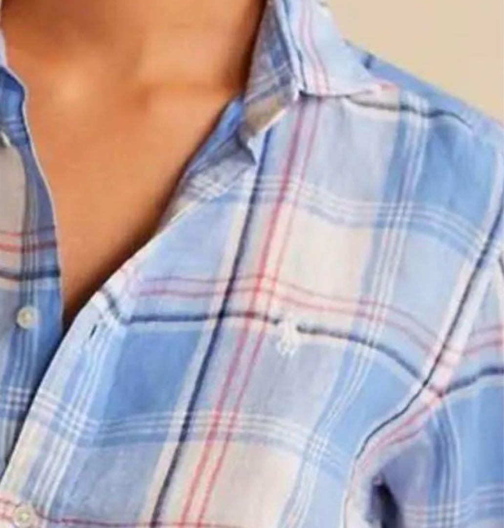 Polo Ralph Lauren クラシックフィット リネンチェック長袖シャツ