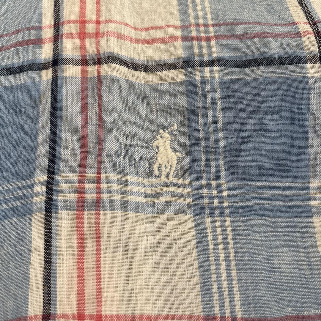 Polo Ralph Lauren クラシックフィット リネンチェック長袖シャツ
