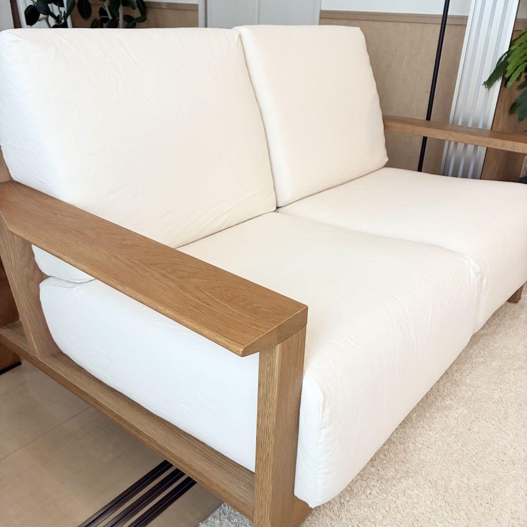 美品✨無印良品　ウレタンポケットコイルソファ　2シーター