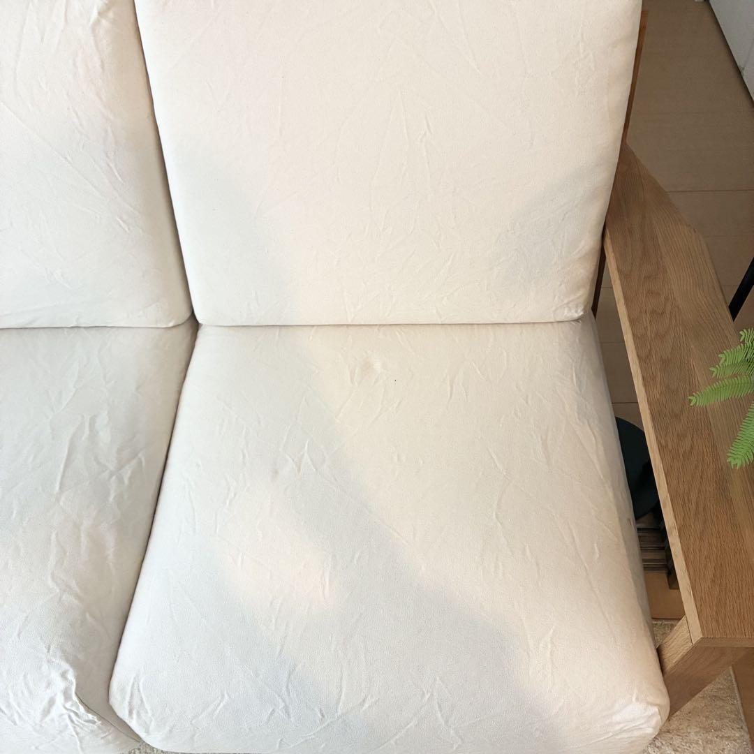 美品✨無印良品　ウレタンポケットコイルソファ　2シーター