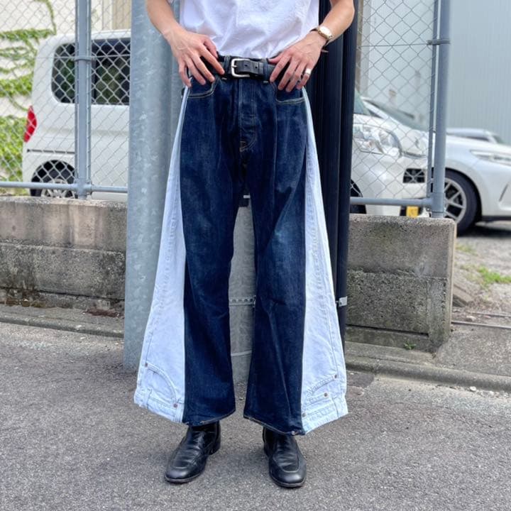 リメイクフレアデニム 再構築 リジッド ジーンズ ヴィンテージ