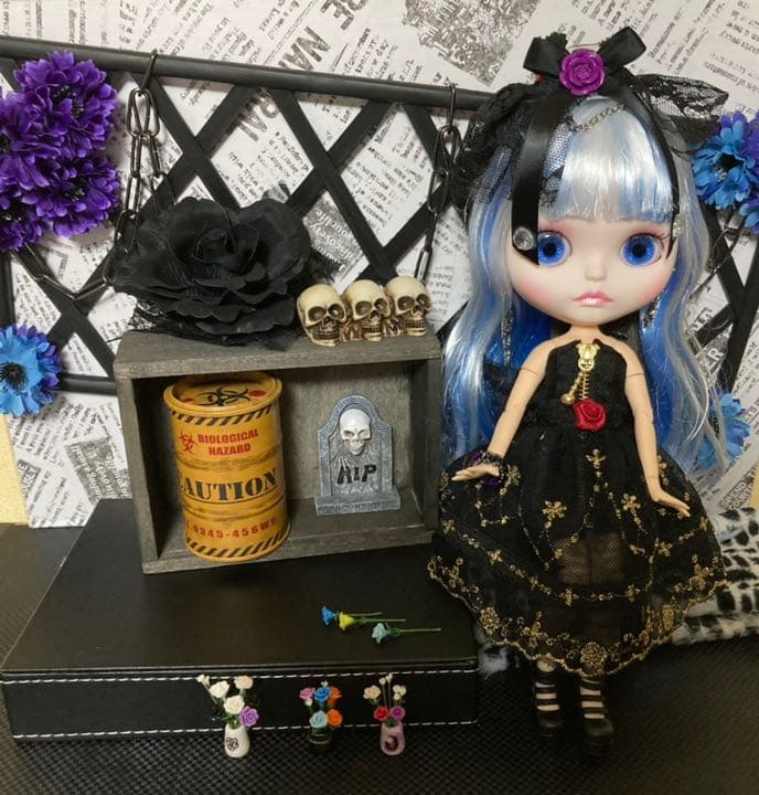 ゴシック風アイシードール用アクセサリー    3パターン アレンジ可能❻