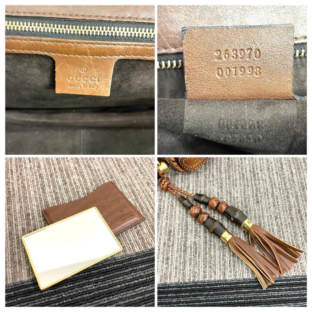 GUCCI グッチ ニューバンブー 2way ショルダーバッグ レザー