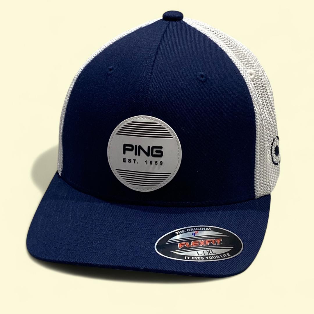 PING ピン メッシュキャップ FLEXフィット ストレッチL/XL ネイビー