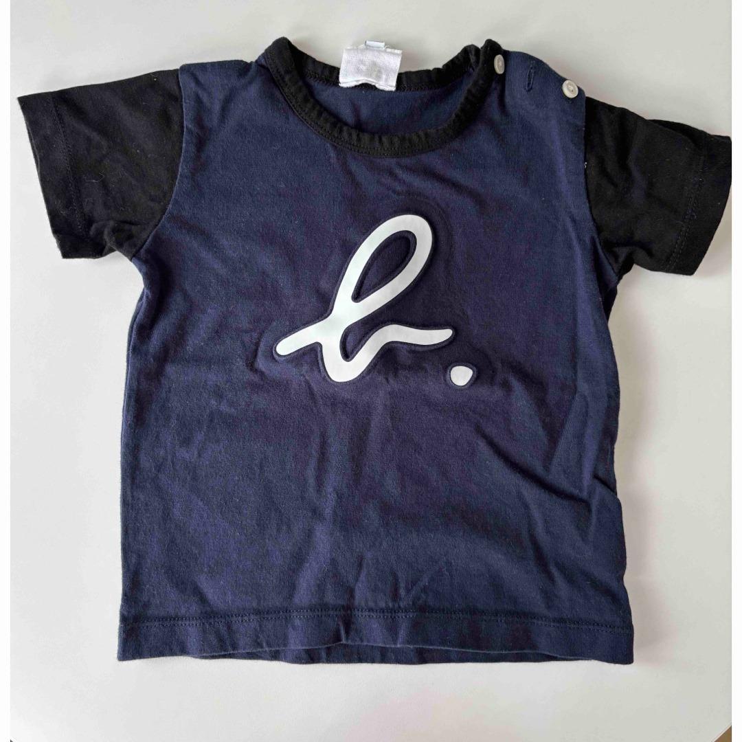 ネイビー ロゴ入り 半袖Tシャツ