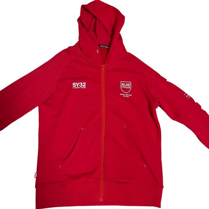 激安通販 SY32 by パーカー ジップパーカー 赤 XL YEAR SWEET パーカー
