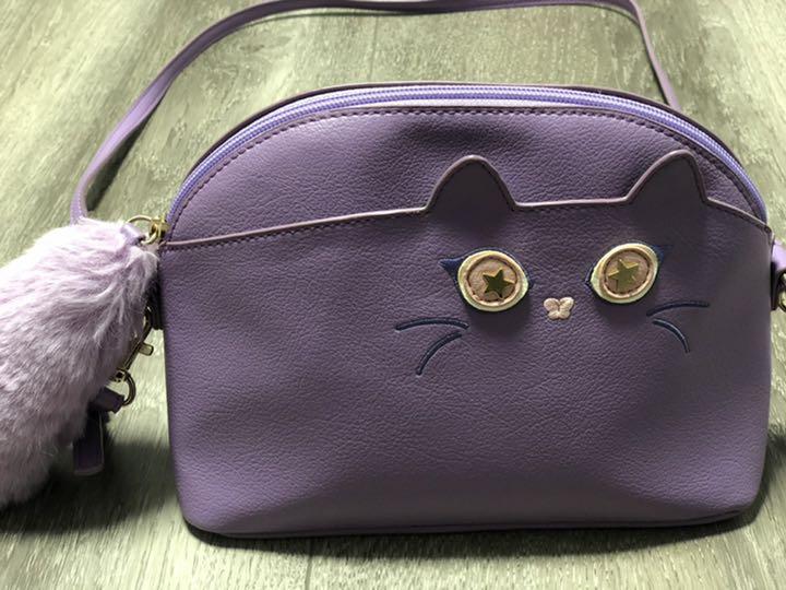 ANNA SUI ショルダーバック 猫 紫 セール】ネコキラキラショルダーバッグ（ショルダーバッグ