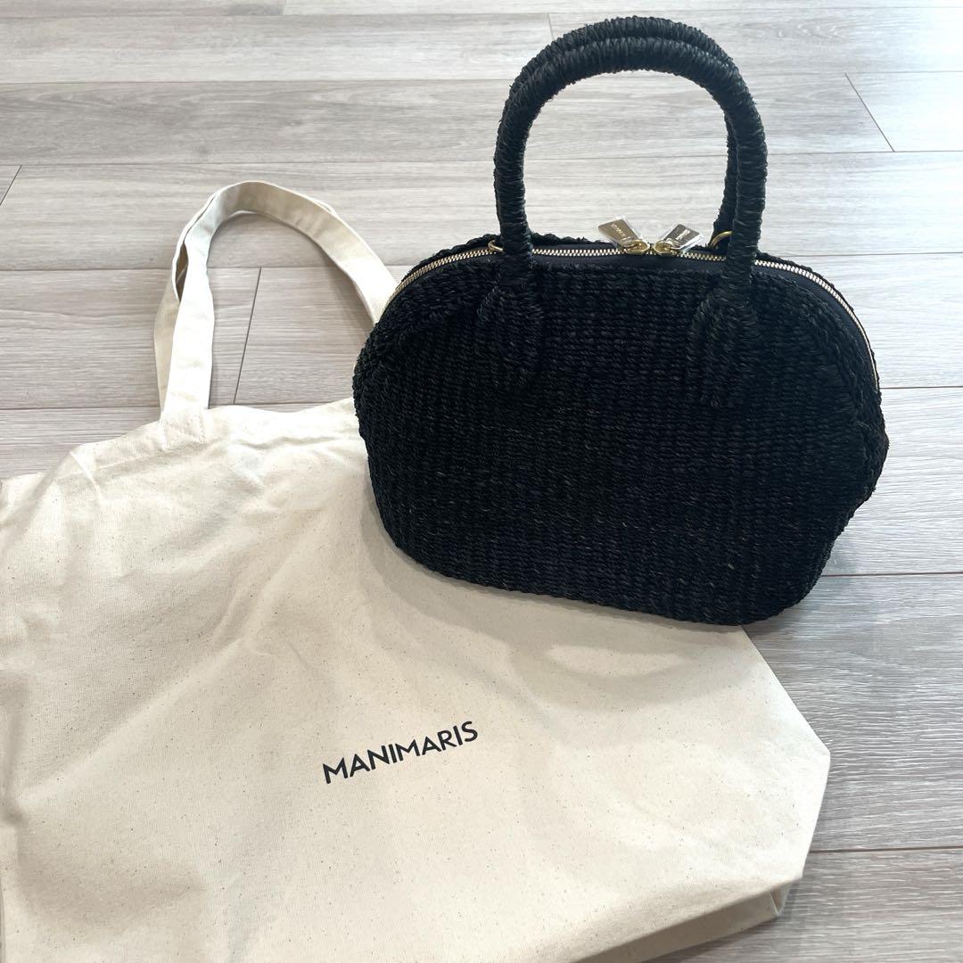 新品】manimaris アバカボストンバッグ ミニサイズ BLACK - メルカリ