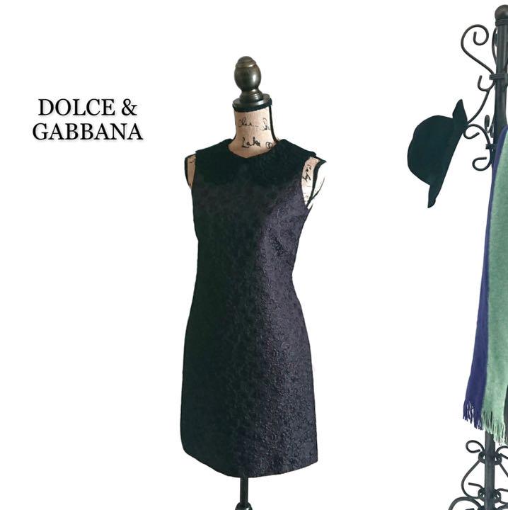 無料配達 ドルチェ&ガッバーナ DOLCE&GABBANA ワンピース ブラック