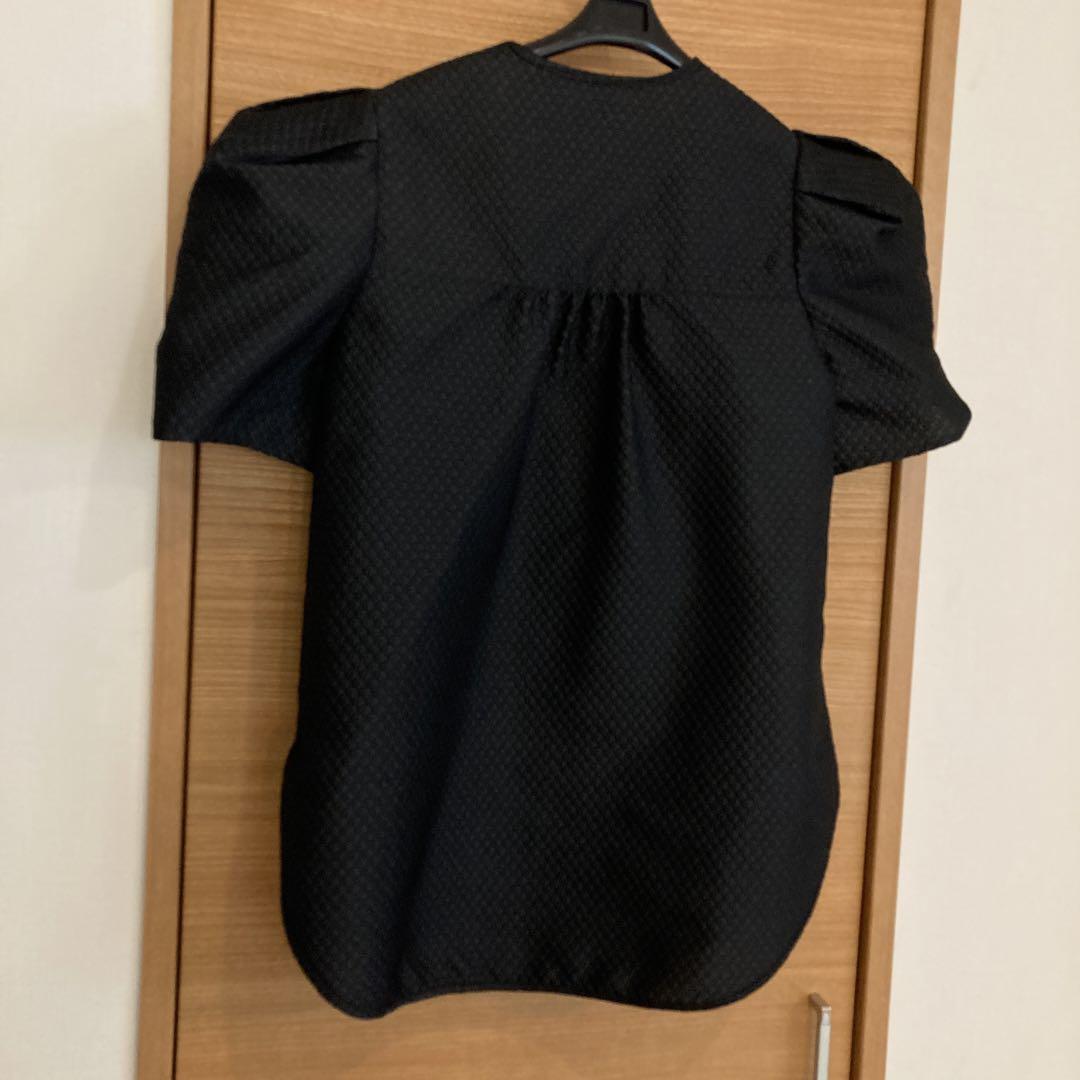 AMICA アミカ COUTURE BLOUSE リボンパフスリーブ 黒