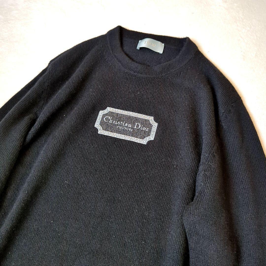【人気】 ディオールオム ニット セーター カシミヤ100 ブラック XL