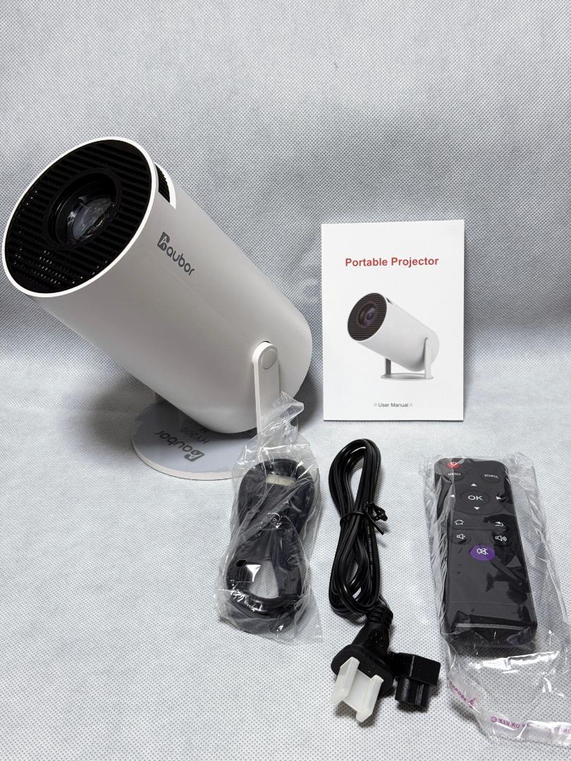 【新品】aubor プロジェクター HY300 ホワイト 自動台形補正 4K