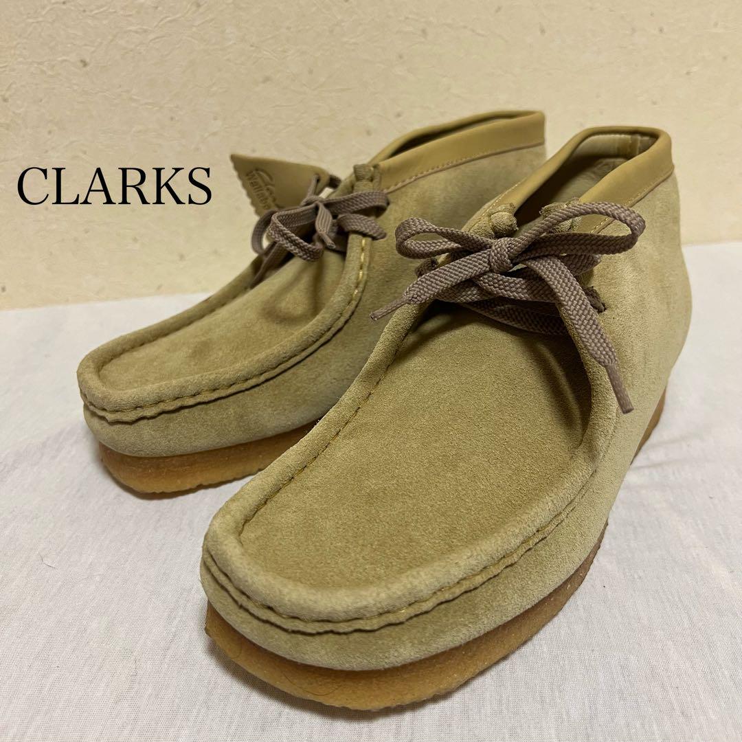 【未使用級】CLARKS ワラビー ブーツ スエード チャッカブーツ 25.5