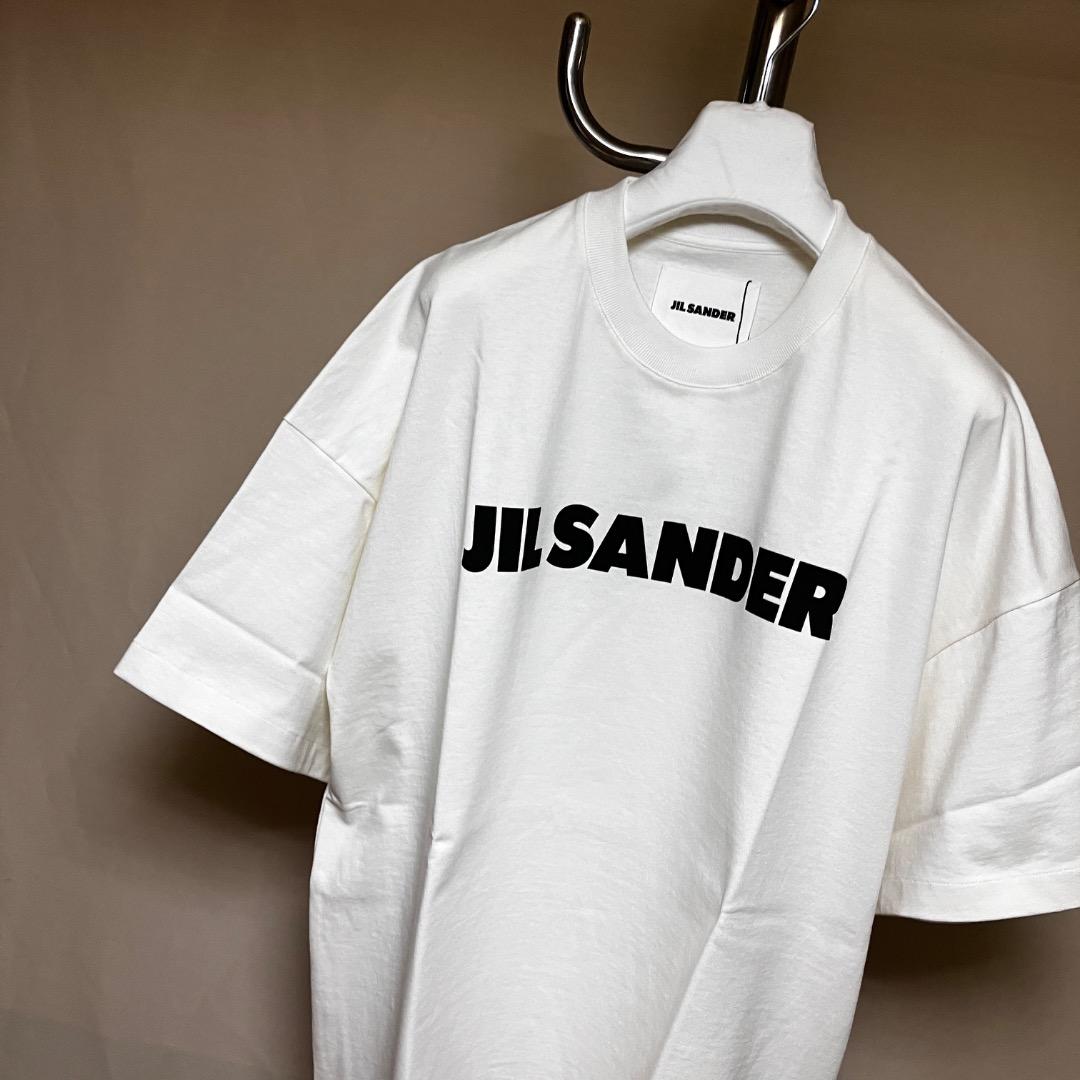 新品 XL JIL SANDER 24aw ブランドロゴTシャツ 白 17979
