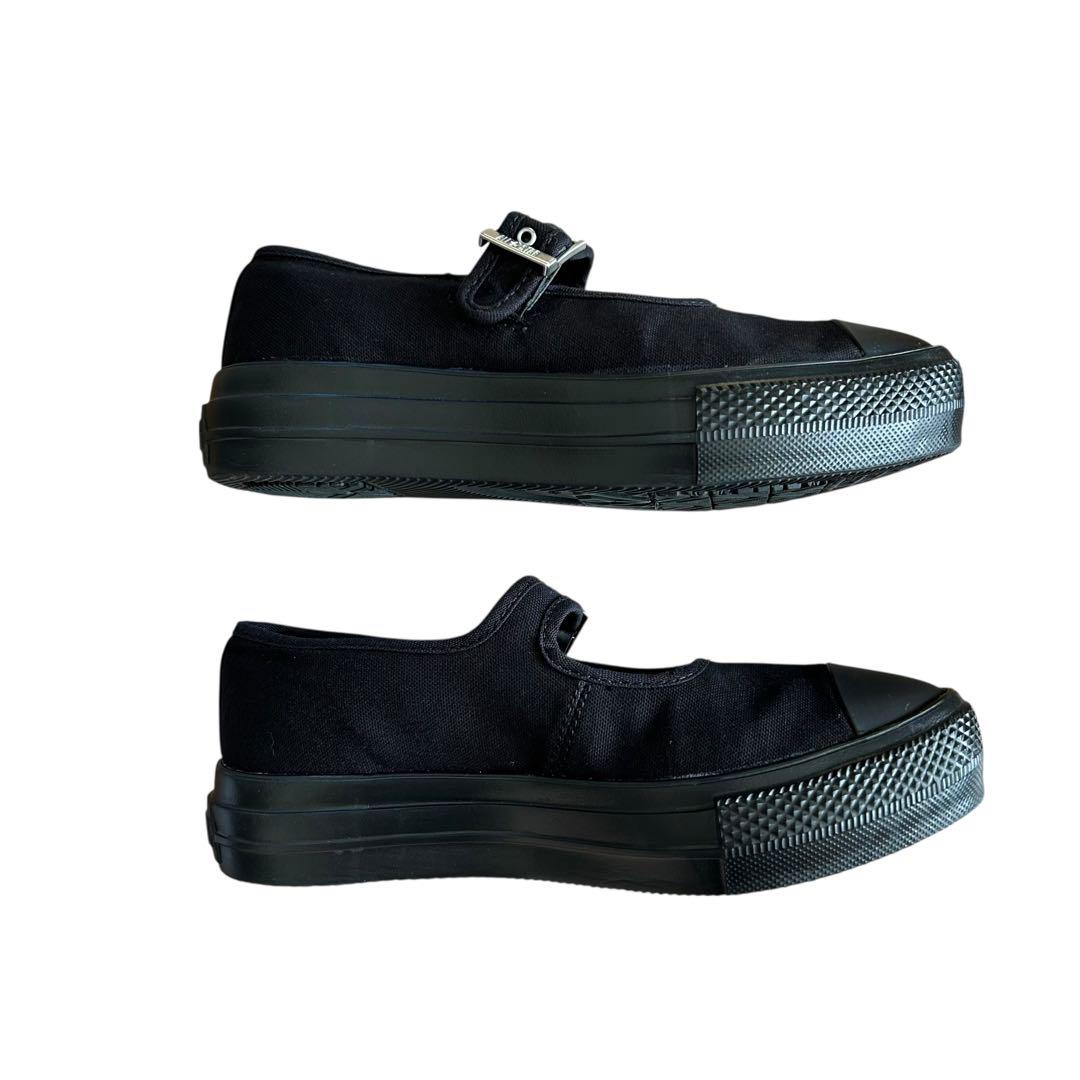 【美品】Converse プラットフォーム メリージェーン ブラック 24.5㎝ CONVERSE コンバース オールスター ALL STAR メリージェーン