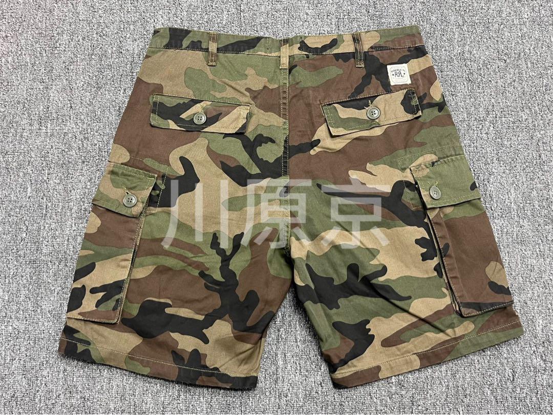 美品 RRL DOUBLE RL 迷彩ハーフパンツ W34 ショートパンツ