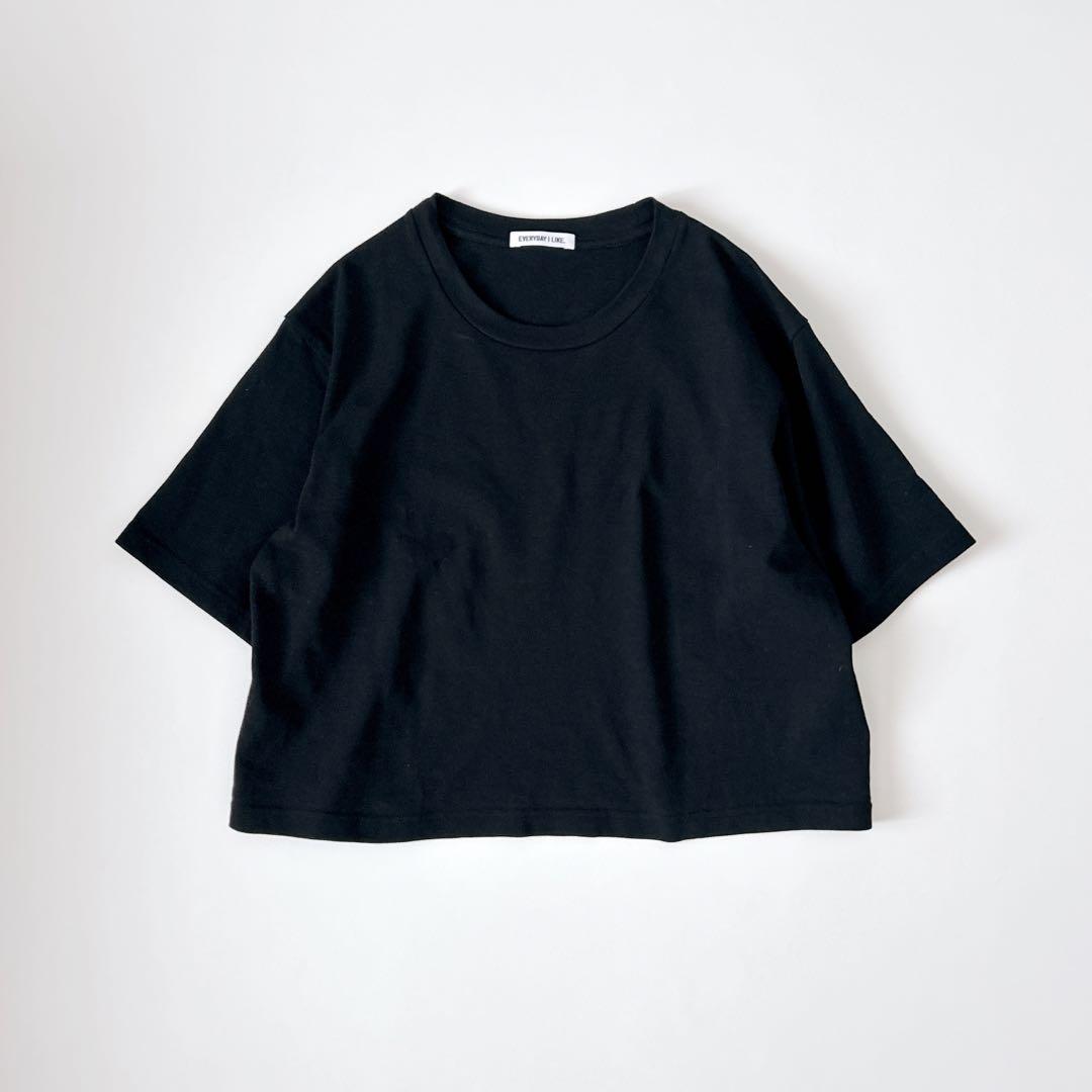 エヴリディアイライク　ドゥーズィエムクラス　Cropped 　Tシャツ　ブラック
