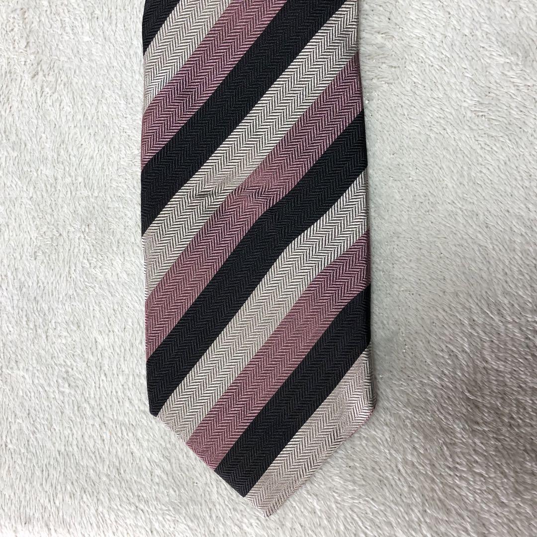Paul Smith ネクタイ レジメンタルタイ シルク100 花柄 ローズ