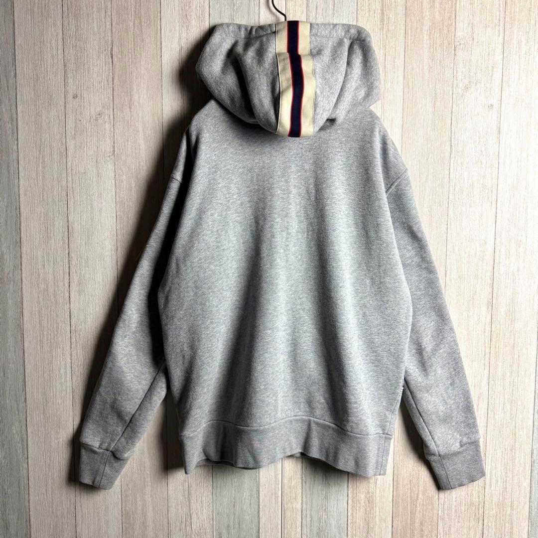 2610【希少デザイン・美品】グッチ テクニカルラインロゴ プルジップ パーカー