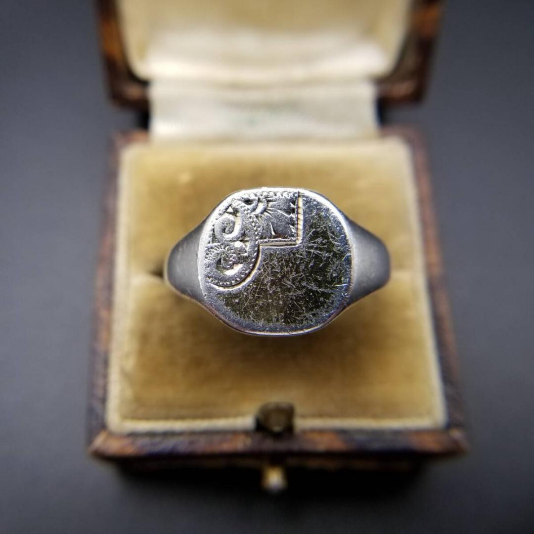 1969年 英国 ヴィンテージ フローラル エッチング 925 シルバー