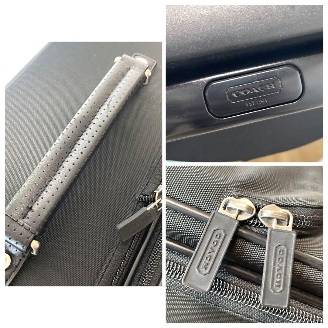 希少✨COACH 二輪キャリーバッグロゴ レザー×ナイロン 機内持ち込み可