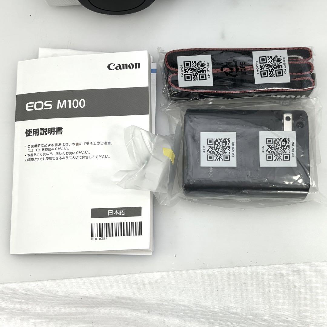 中森 　Canon EOS M100 Wズームキット WH 超美品