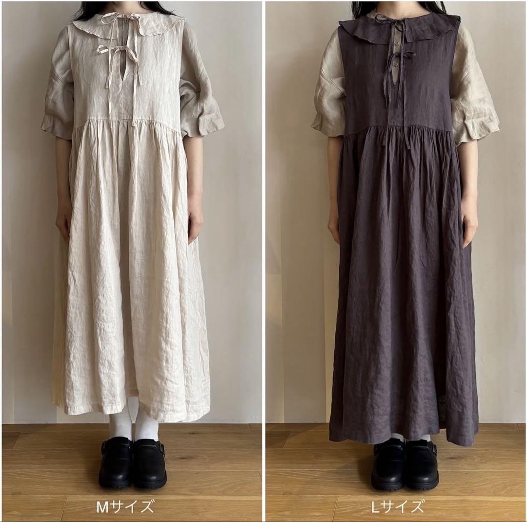 TSUHARU⋈自由が丘限定⋈製品染リネンノースリワンピース - メルカリ