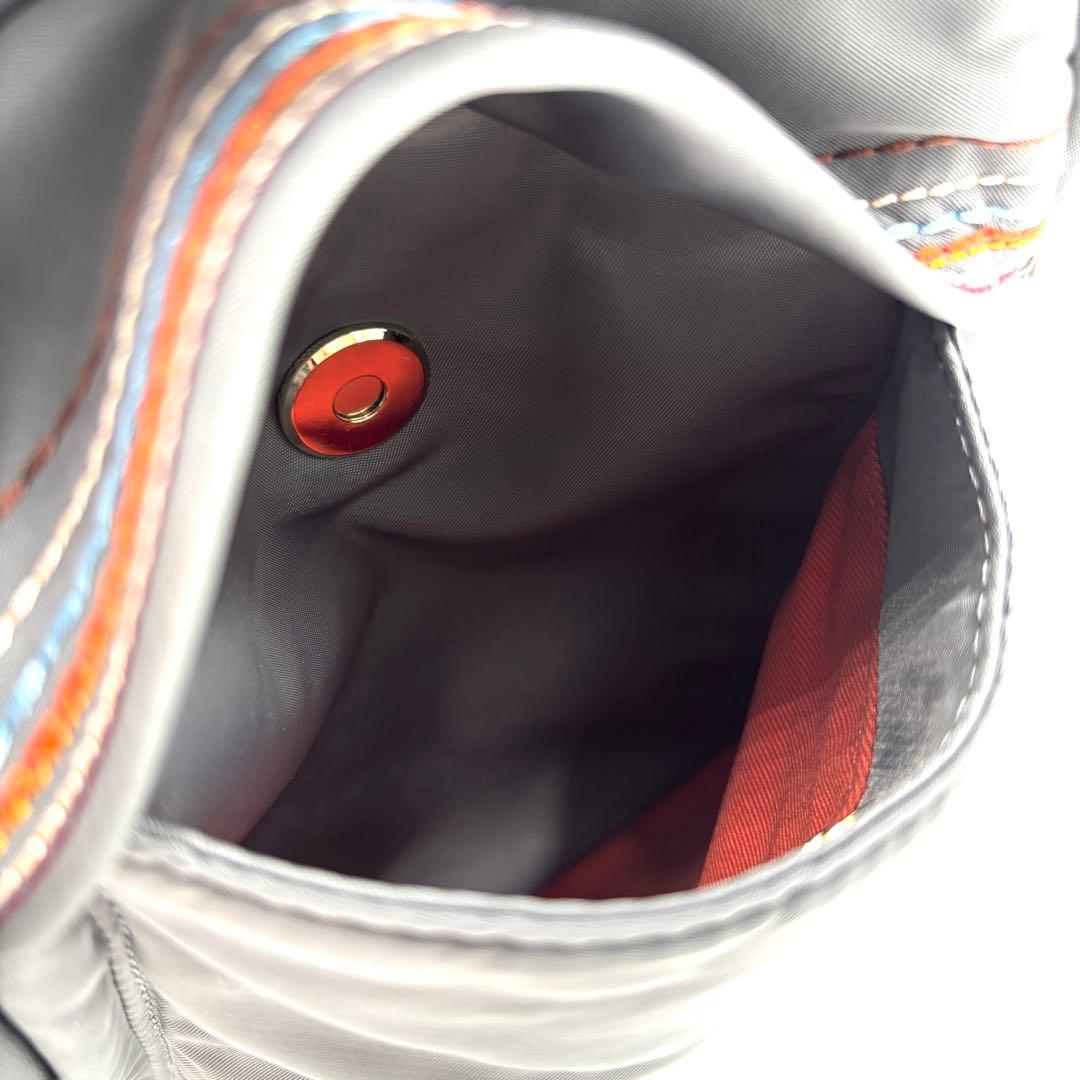 美品 ポールスミス ボディバッグ ロゴ マルチストライプ 斜め掛け メンズ