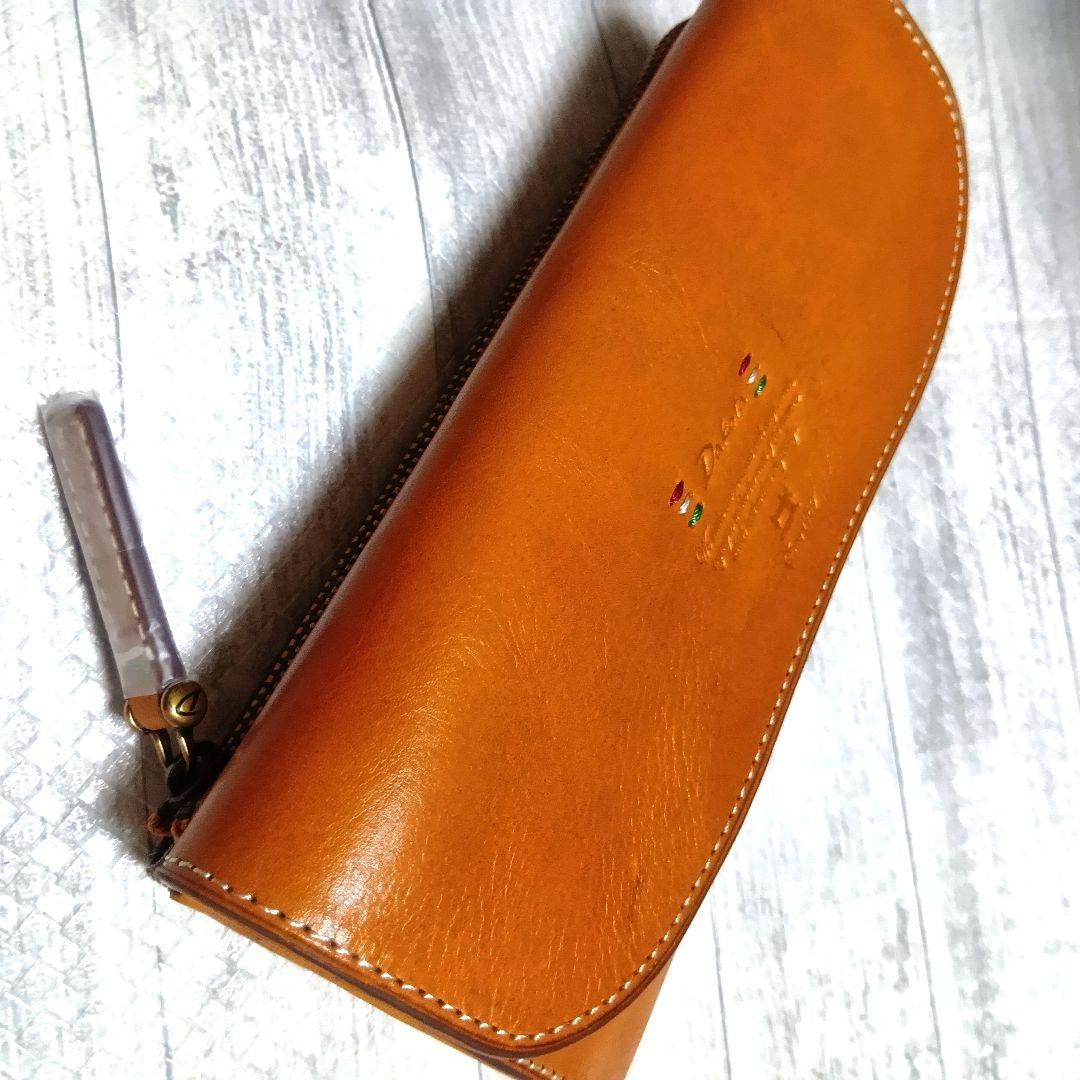 【新品・未使用品】DaKotaダコタイタリア製牛革　トリコローレ　マスタード