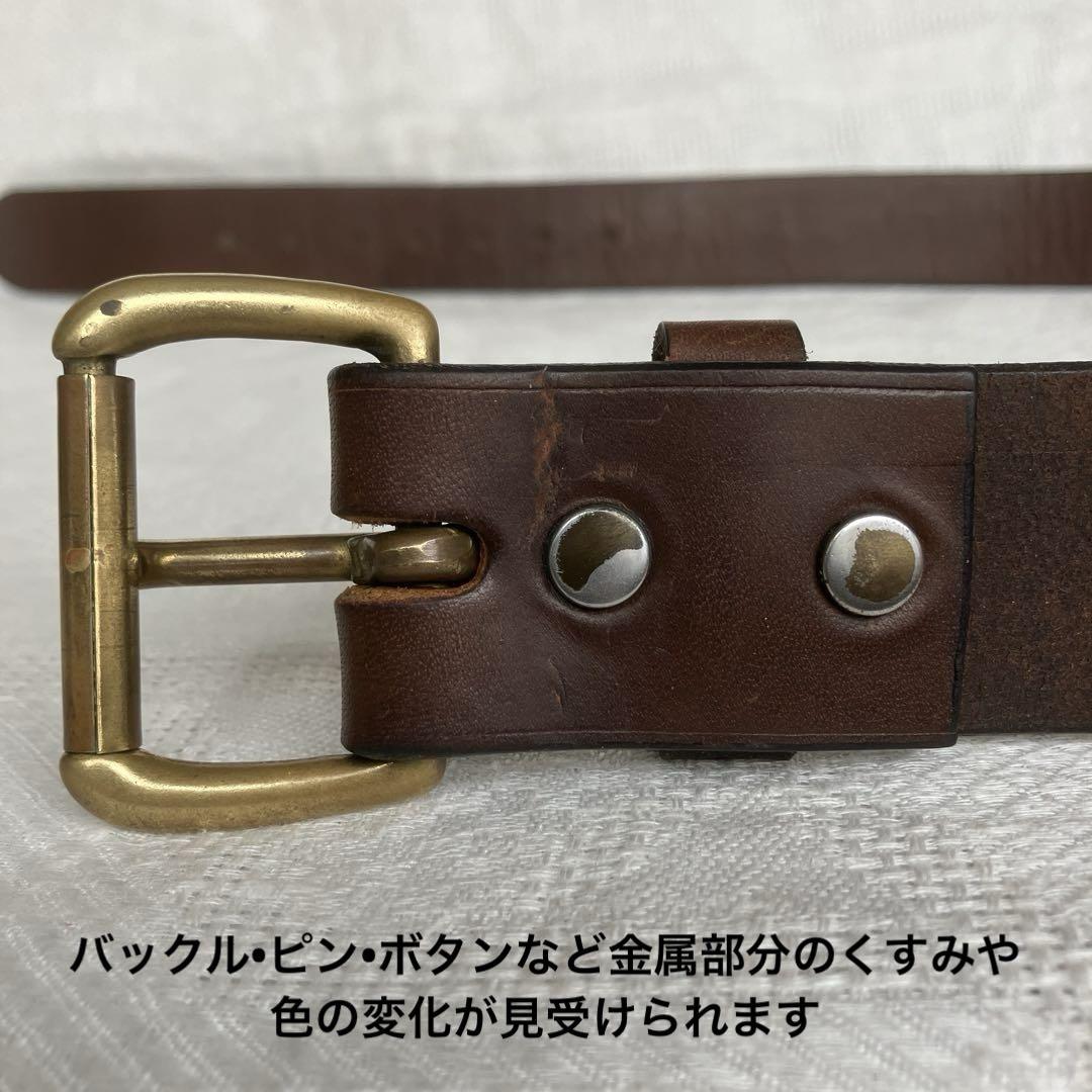 フィルソン USA製 90s 〜 00s レザー ベルト 32茶 ティンクロス