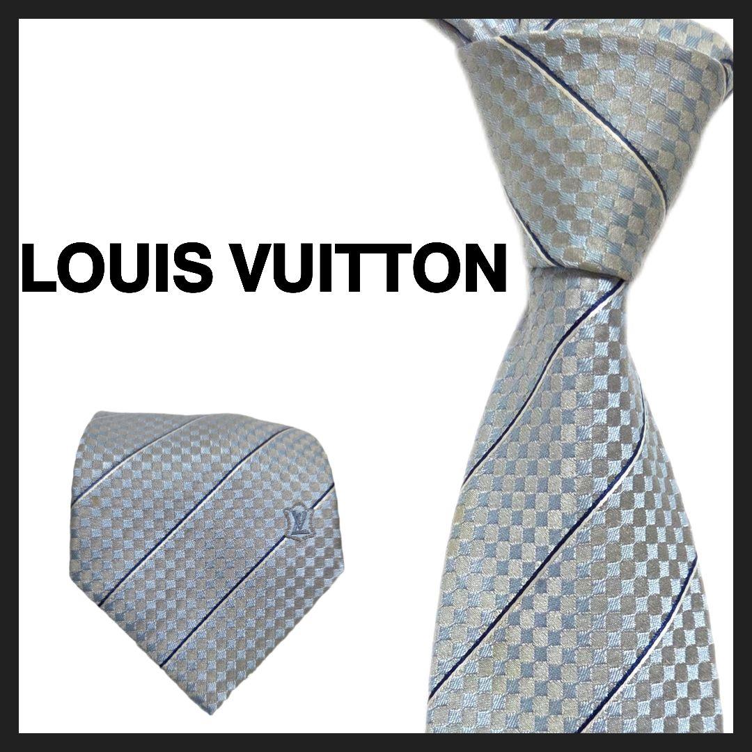 LOUIS VUITTON レギュラータイ マイクロダミエ ライトブルー