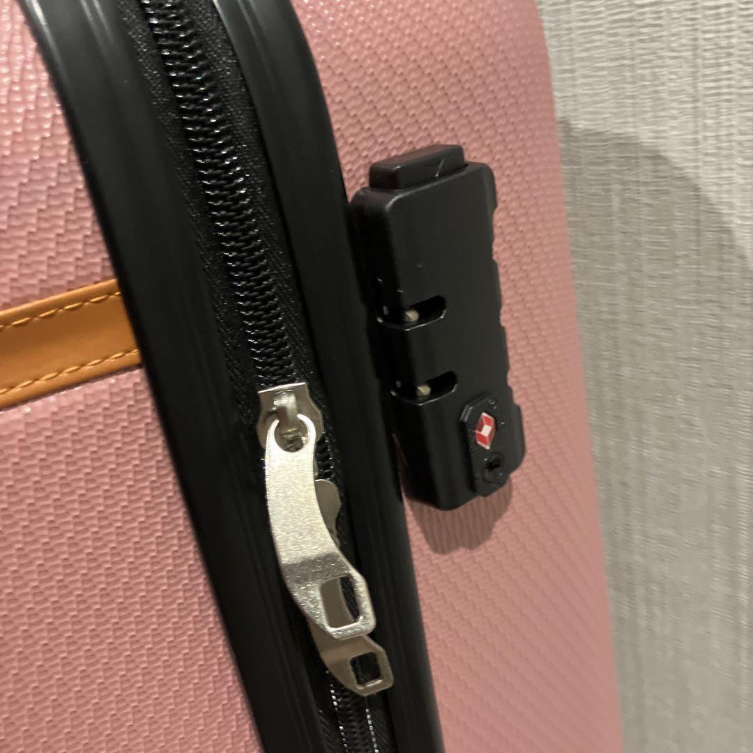 [AnyZip] キャリーケース 超軽量 小型 耐衝撃 TSAロック　ピンク