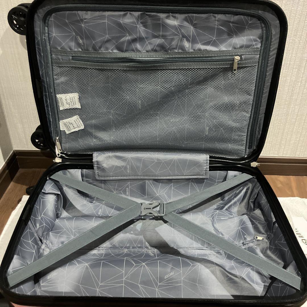 [AnyZip] キャリーケース 超軽量 小型 耐衝撃 TSAロック　ピンク