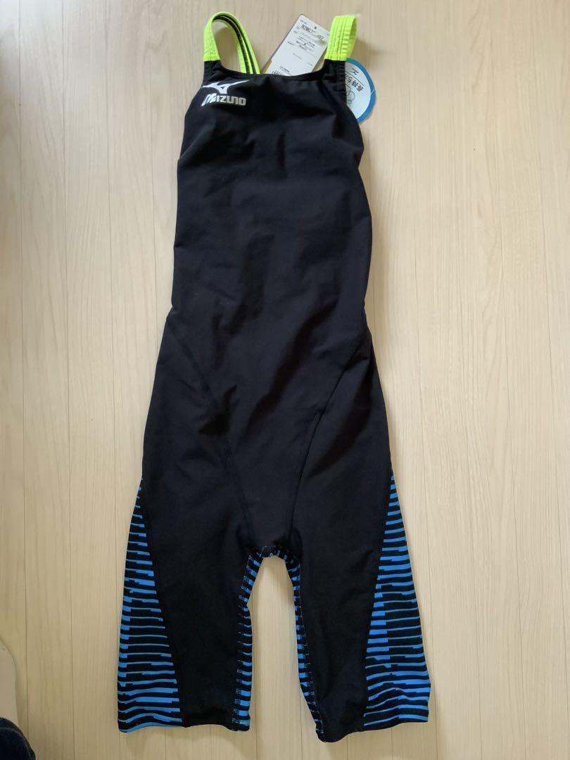 【新品】Mizuno レディース スポーツ用水着 M ブラック/ブルーストライプ