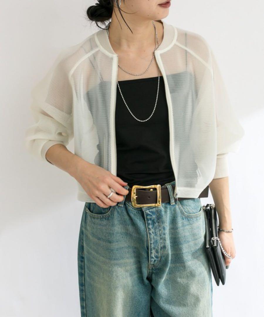 【美品✨️】RIVE DROITE 透け感 メッシュ ブルゾン