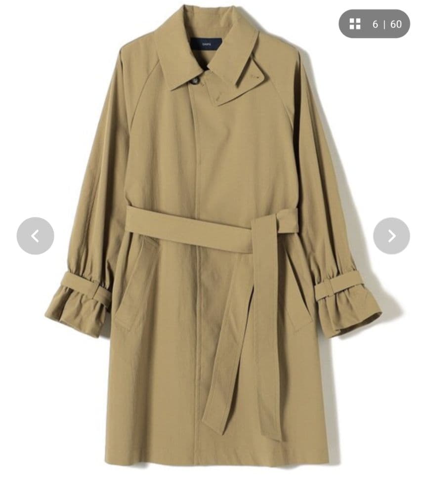 開店記念セール!】 SHIPS スリーブ ギャザー コート ステンカラー