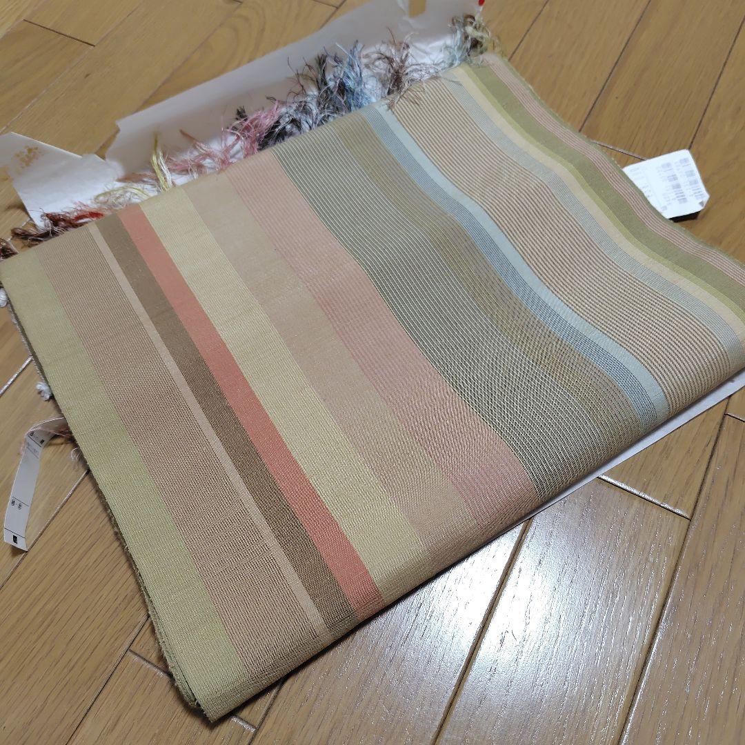 ストライプデザイン 着物反物　紬
