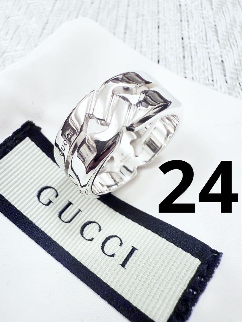GUCCI グッチ インフィニティ ノット リング 表記 24 指輪 ワイド